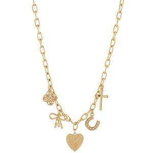 Bow & Heart Mulri Charm Necklace